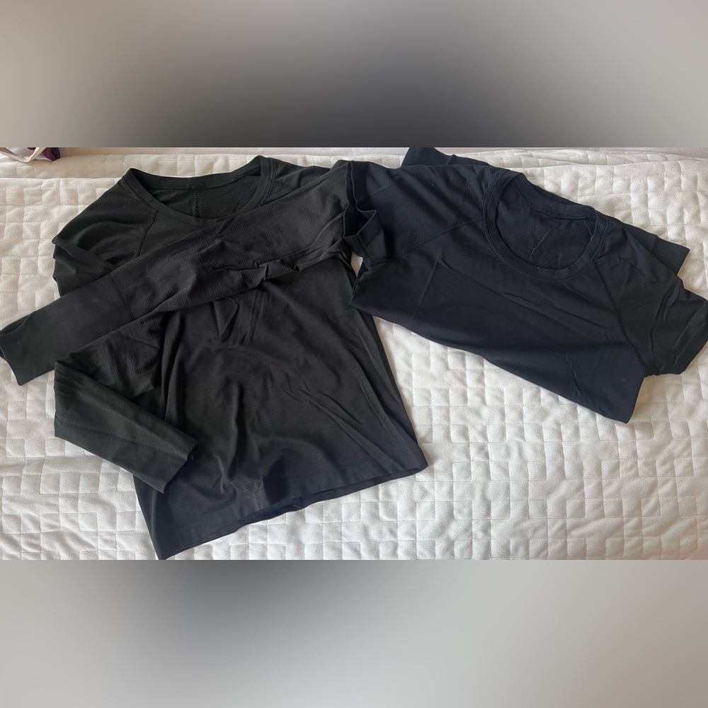 2 SHIRTS: Lululemon Swiftly Tech Long-Sleeve & Short Sleeve Shirt